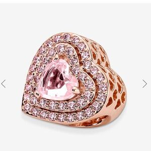 Pandora Sparkling Levelled Heart Charm